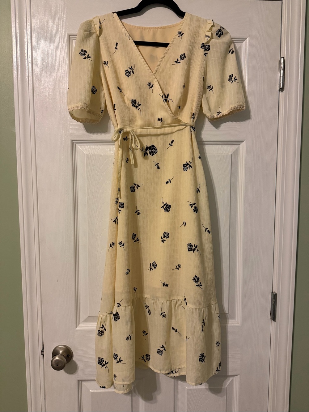 SHEIN Floral Wrap Midi Dress